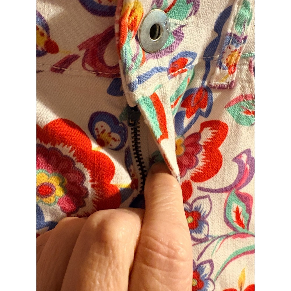Anthropologie Pilcro and the Letterpress Womens Jeans 26 Mid Rise Skinny Floral - Picture 4 of 6